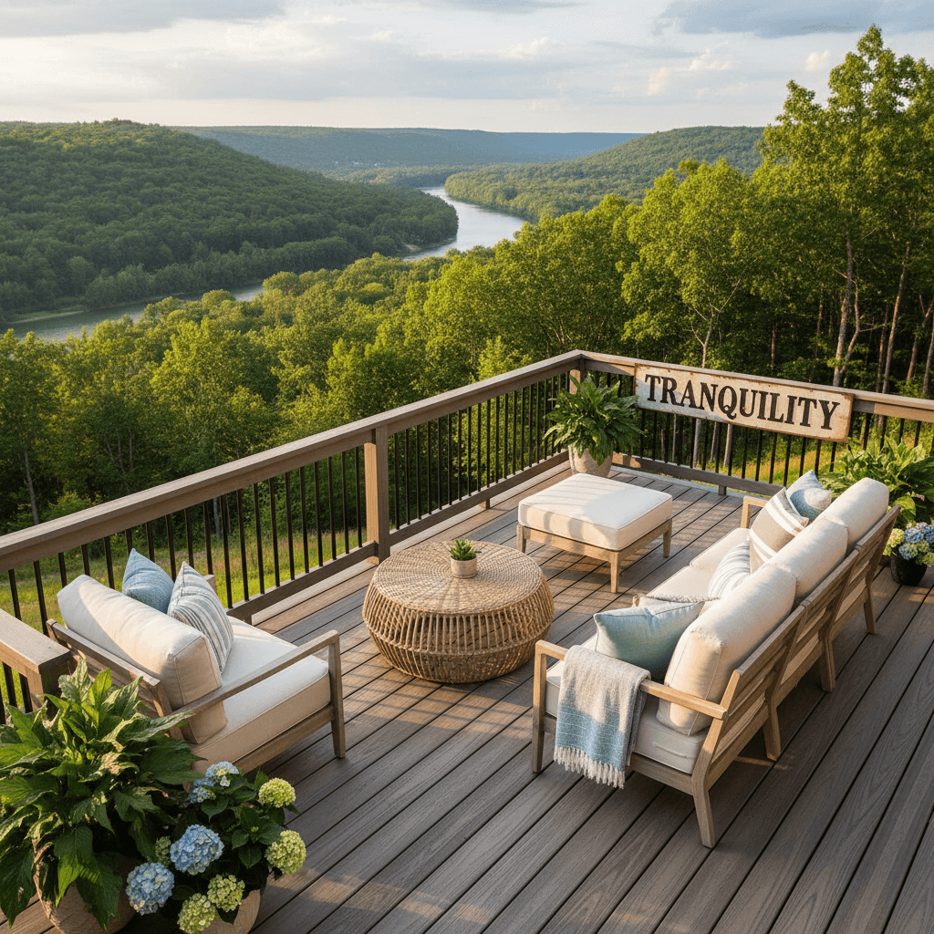 Completed composite deck ready to use