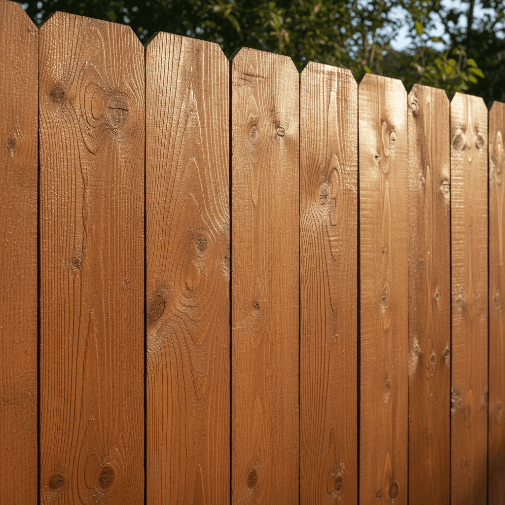 Fence staining with professional application